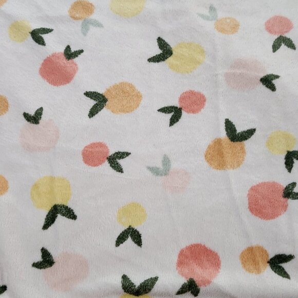 Cloud Island Citrus Fruit Lemon Peach Orange Sherpa Baby Blanket Lovey 30x36 in - Picture 2 of 4